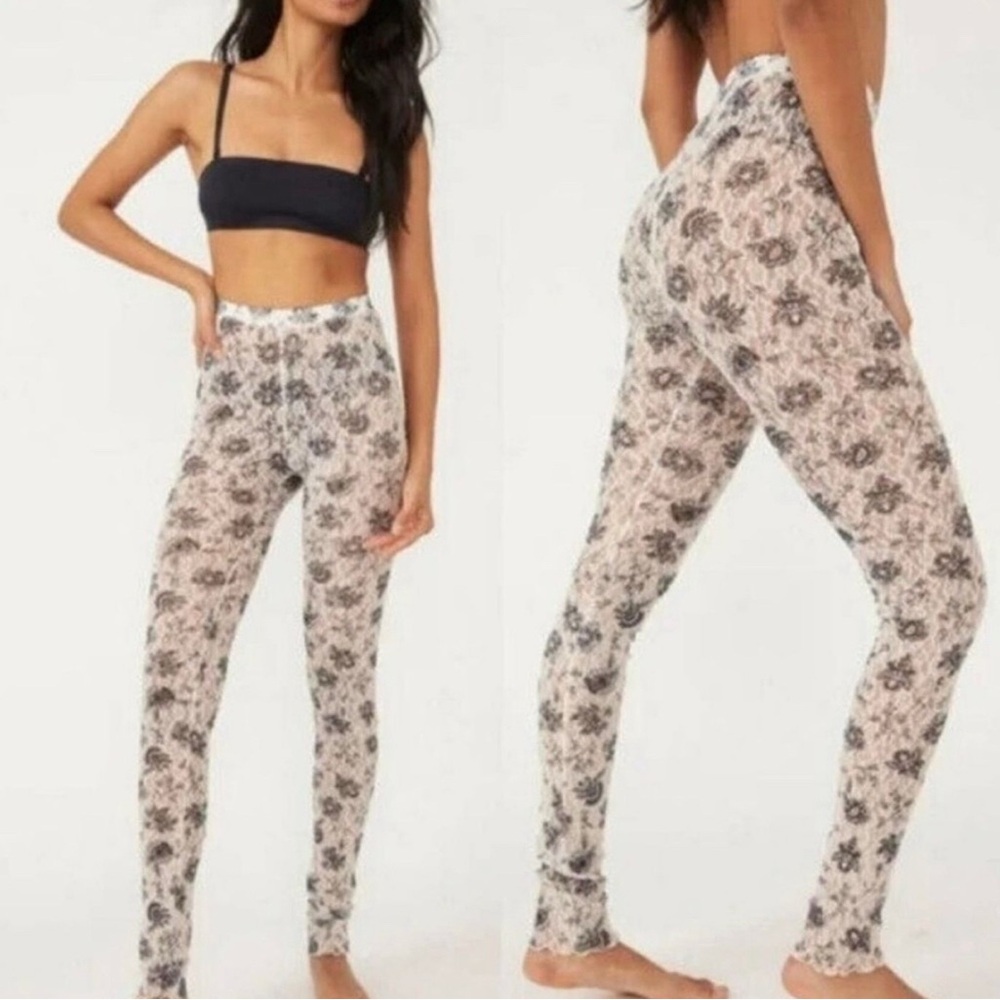 FP Lace leggings- Layered in Lace Ivory- free people intimately - Picture 4 of 6